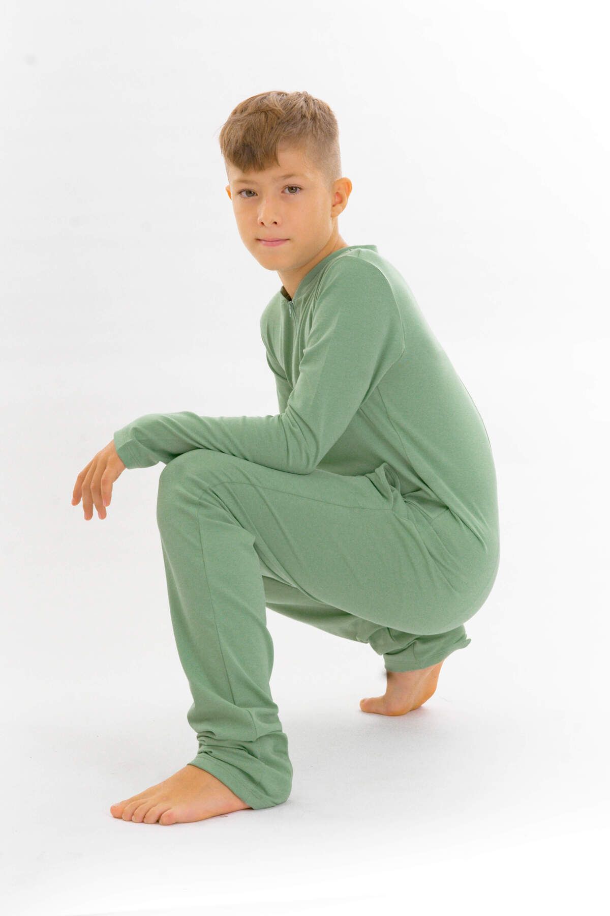 dendy-Boys' long pajama jumpsuit Mint 92/140 4