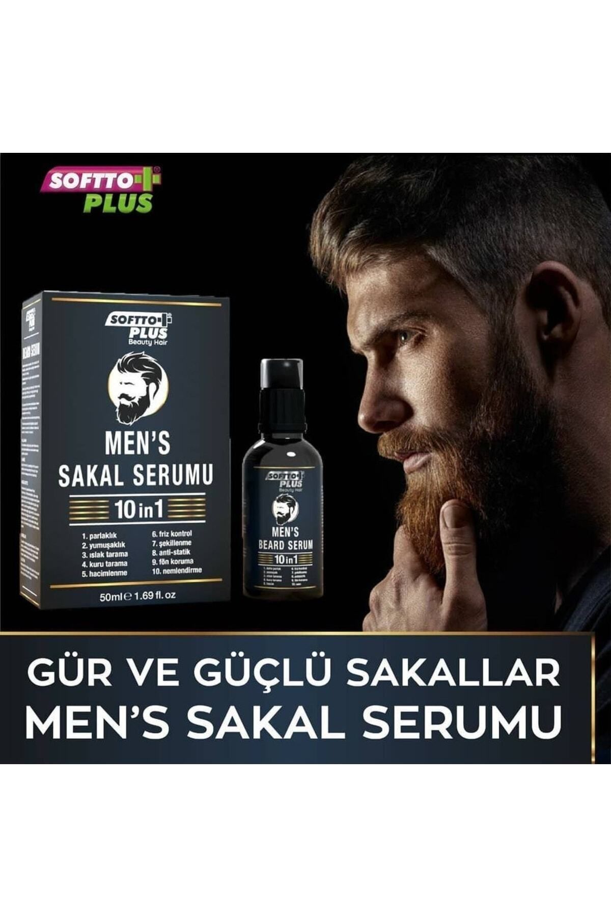 soffto plus Men's Sakal Serumu 10in1 50ml