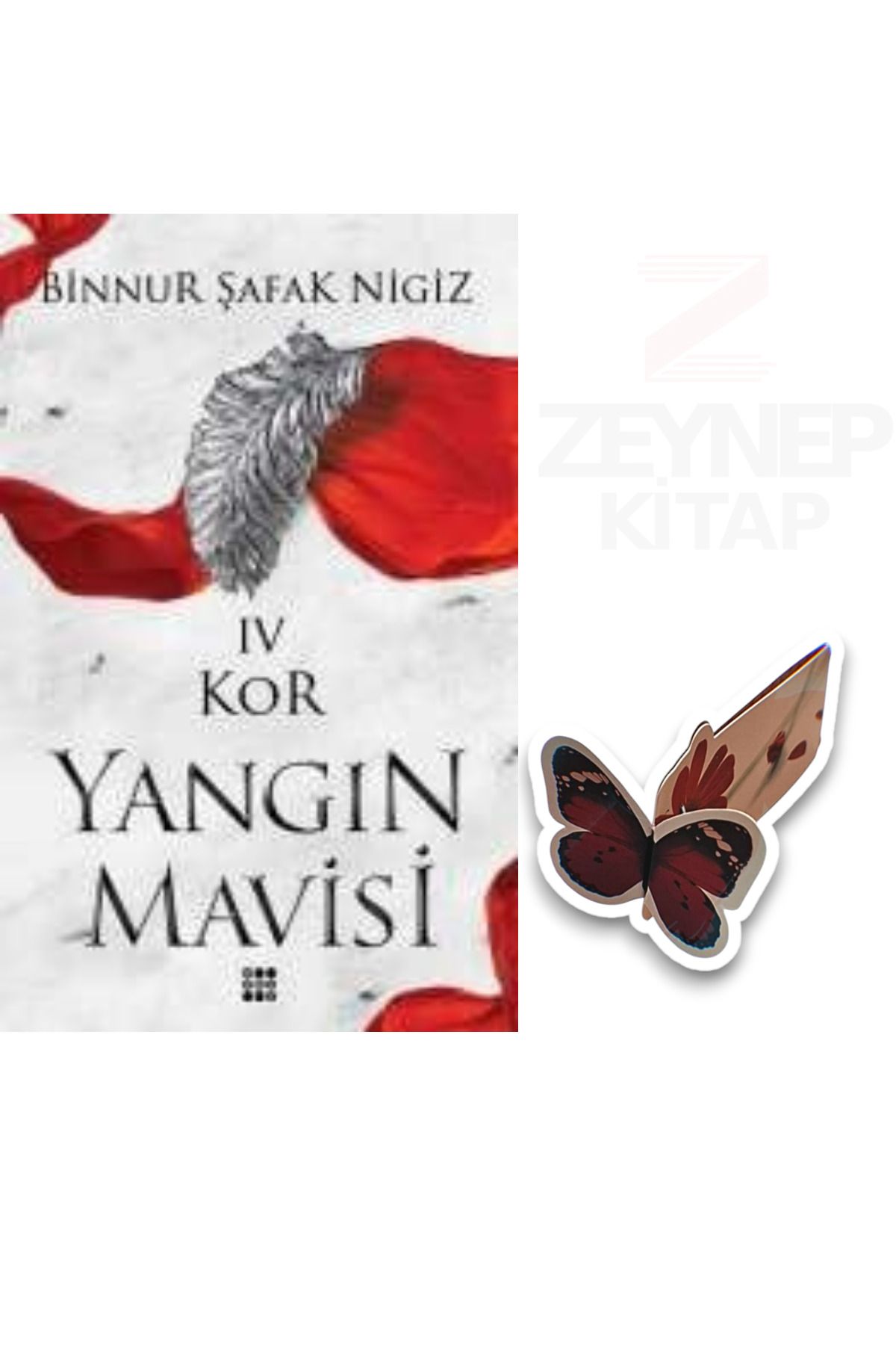 Dokuz Yayınları Yangın Mavisi 4 Kor - Binnur Şafak Nigiz(Özel Tasarım Kelebek Ayraç Hediye)