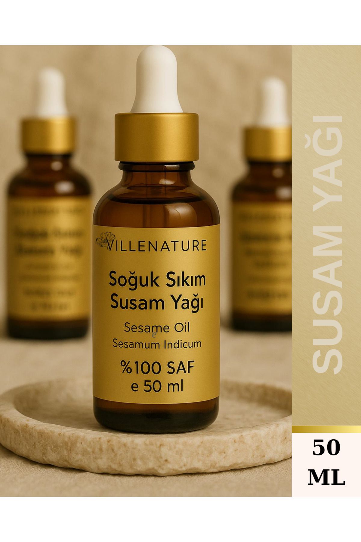 VILLENATURE Soğuk Sıkım SUSAM YAĞI 50 ML