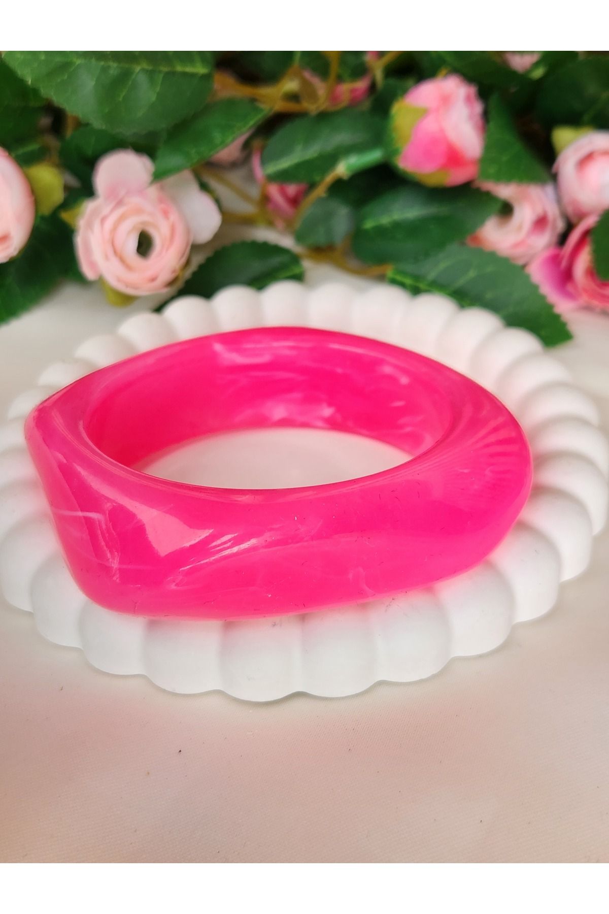 GIHANDMADE 🌈 Renk Dalgası Reçine Bileklik – Canlı Renk Varyantlarıyla Modern Tasarım Kadın Bileklik ✨