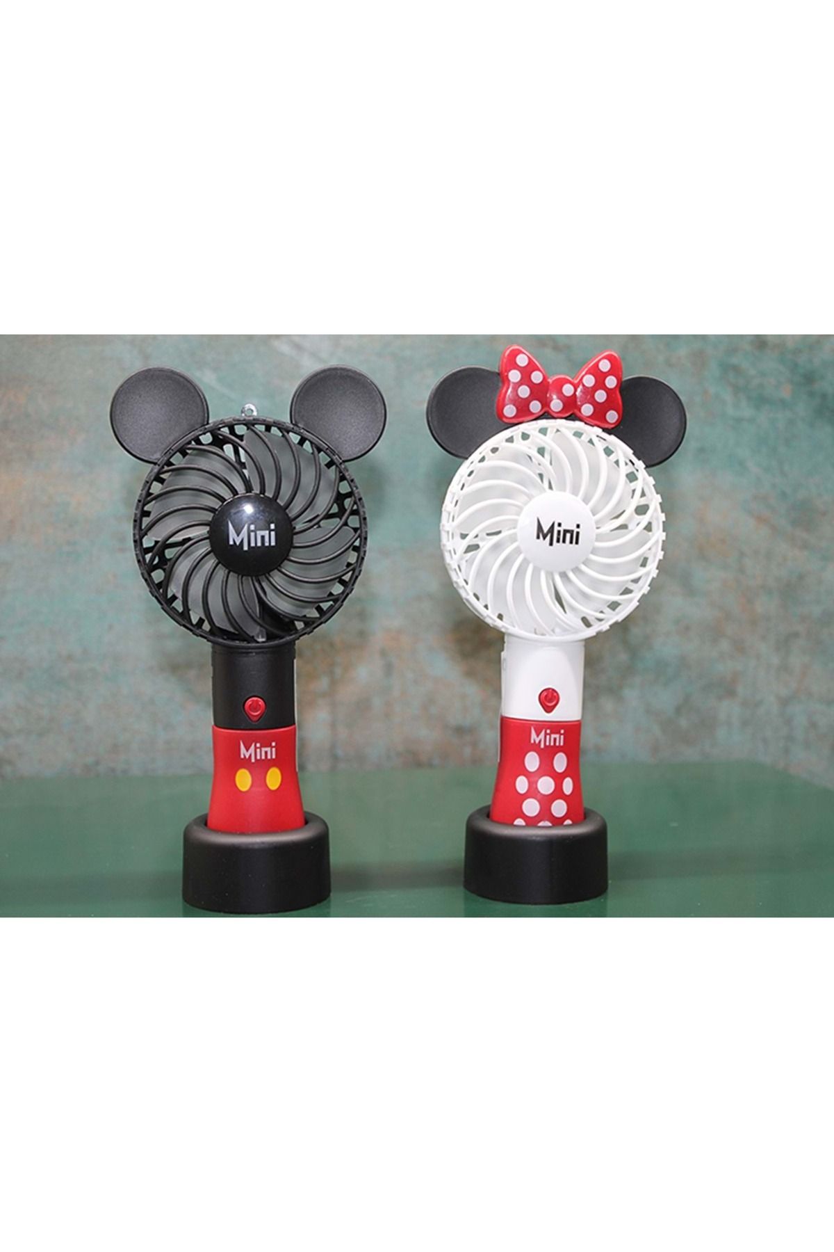 Store Şirin Tasarım Şarjlı Masa ve El Fanı – 2 Kademeli | Taşınabilir Mini Vantilatör, USB Şarjlı