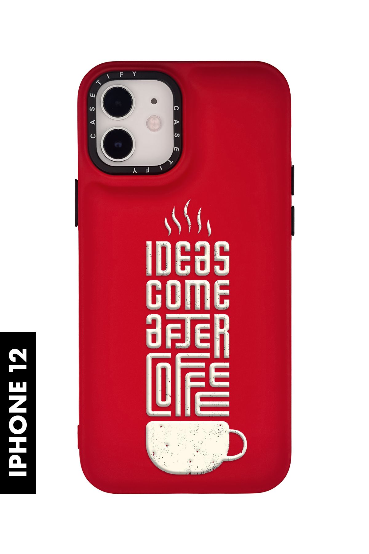 mooodcase iPhone 12 / 12 Pro Uyumlu After Coffee Desenli Silikonlu Pillow Kılıf