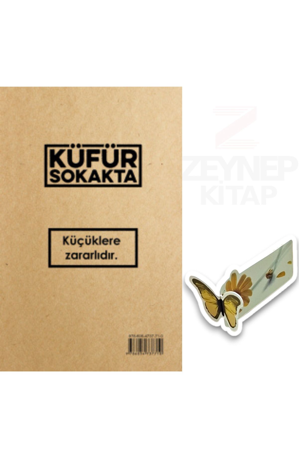 Dokuz Yayınları Küfür Sokakta - Emre Can Baki (Özel Tasarım Kelebek Ayraç )