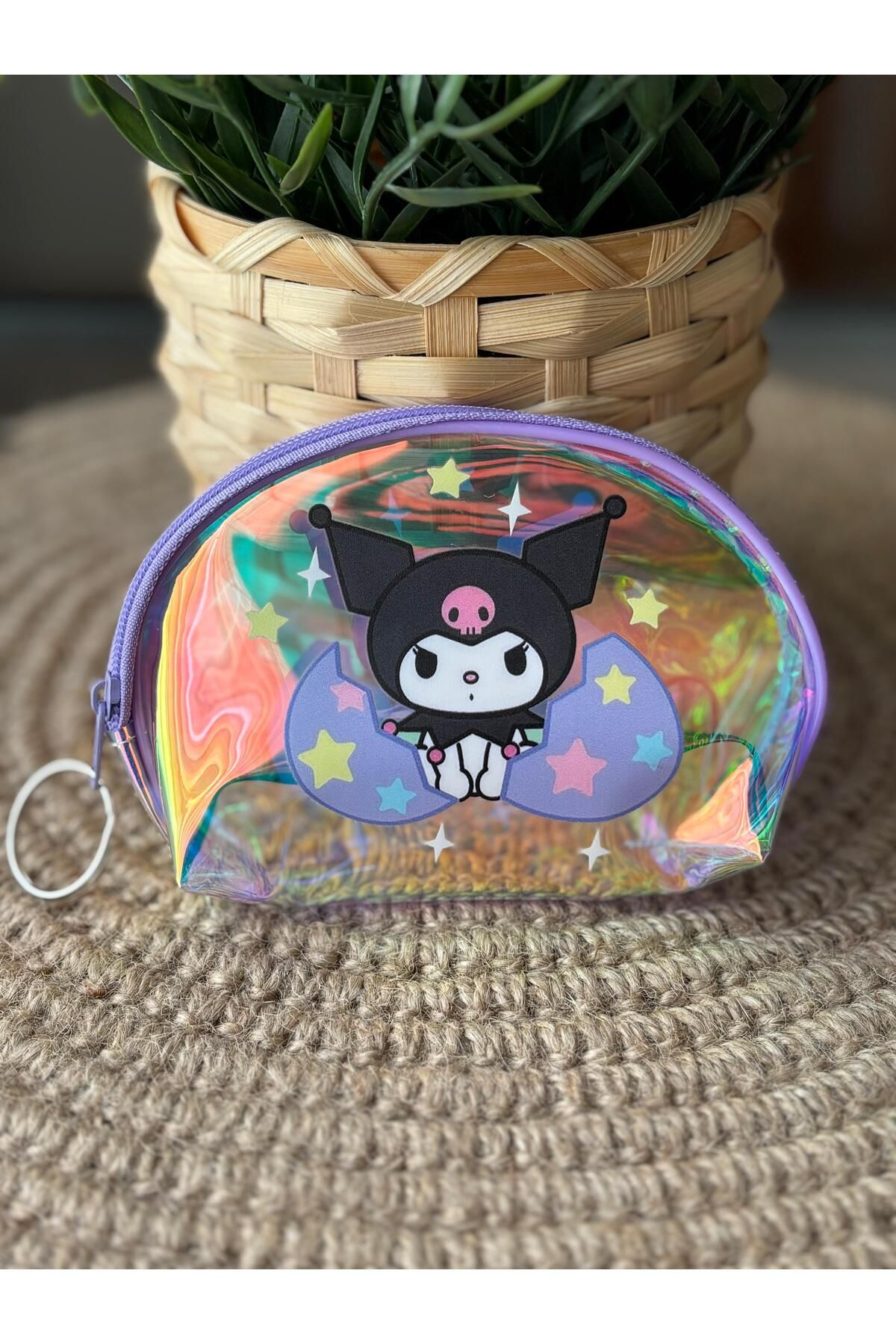 SANRIO Kuromi Kız Çocuk Hologramlı Parlak Cüzdan Kız Çocuk Hediye