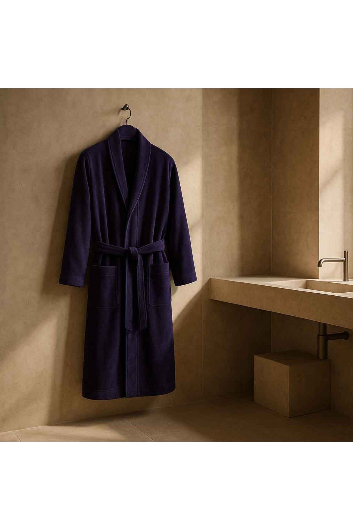 Alesta Home Pamuklu Lacivert Bornoz BRNZ028