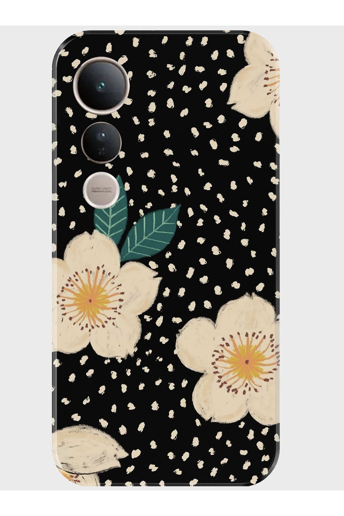 Activist Vivo V50 Lite Kılıf Kamera Korumalı Baskılı Silikon Kapak - blackfloral