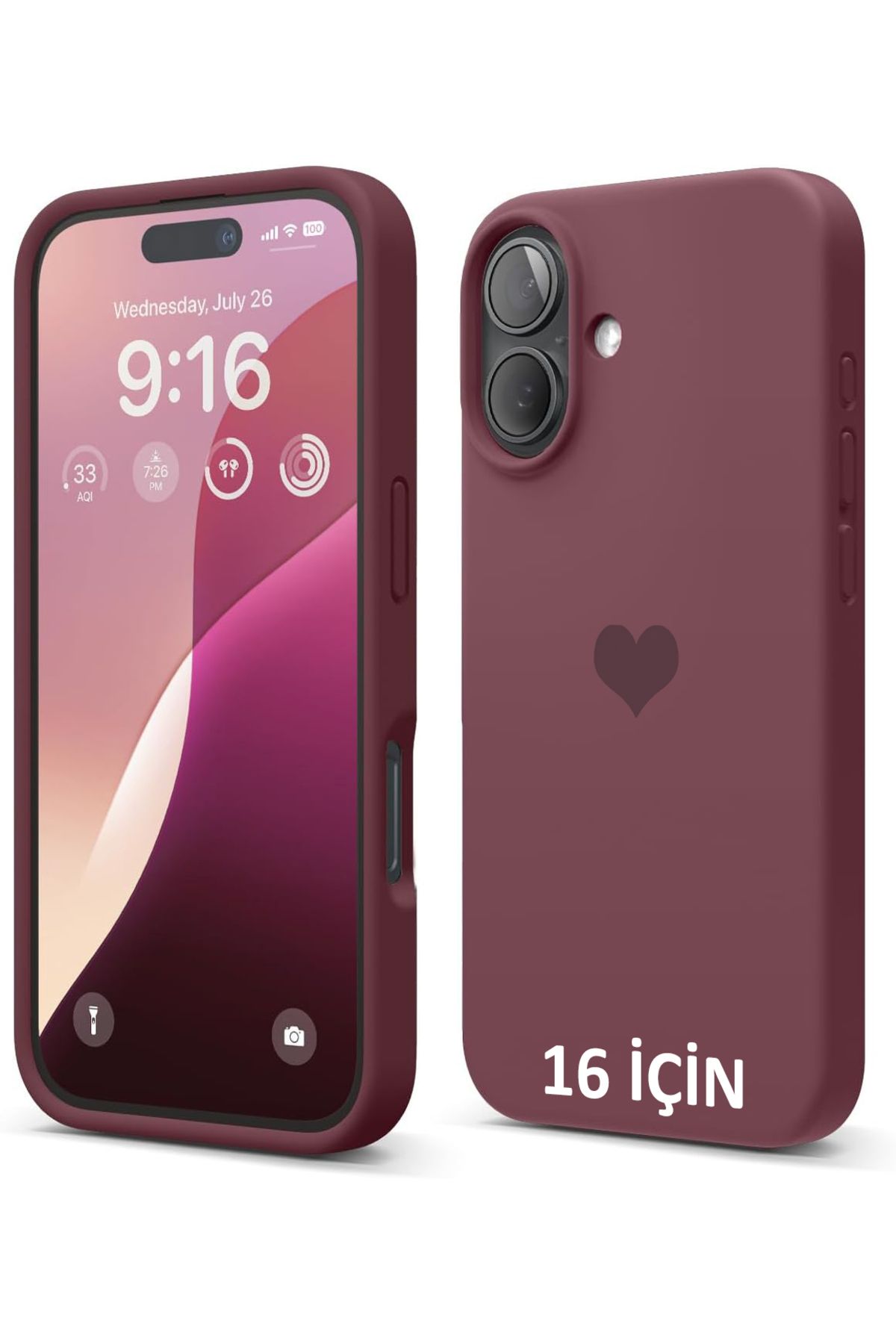 GAGA ELEKTRONİK İphone 16 Için Silikon Darbeye Dayanıklı Mikrofiber Astarlı Koruyucu Kılıf