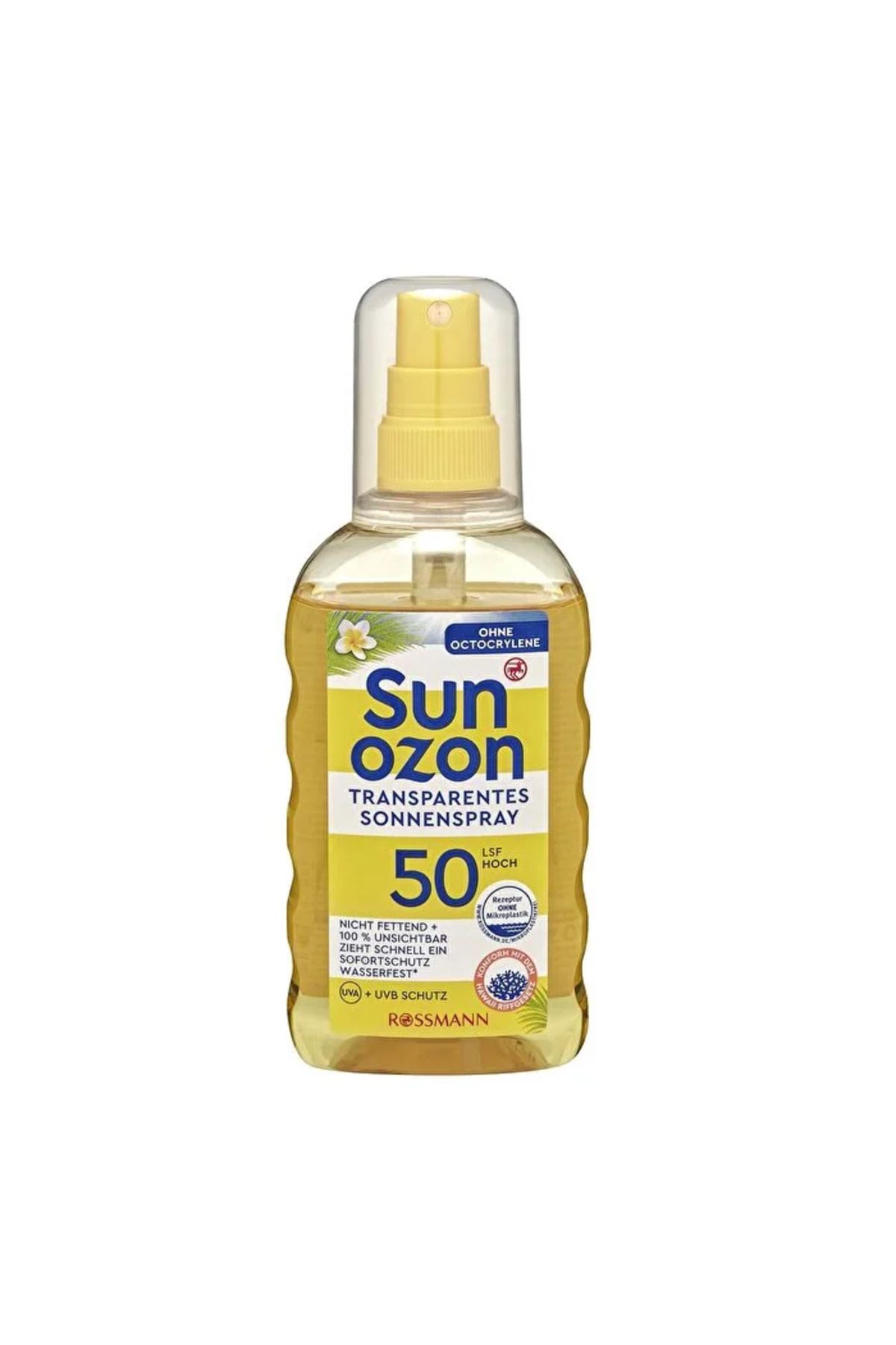 SunOzon Transparan Güneş Koruyucu Sprey 50SPF - Hassas Cilt - 200 ml