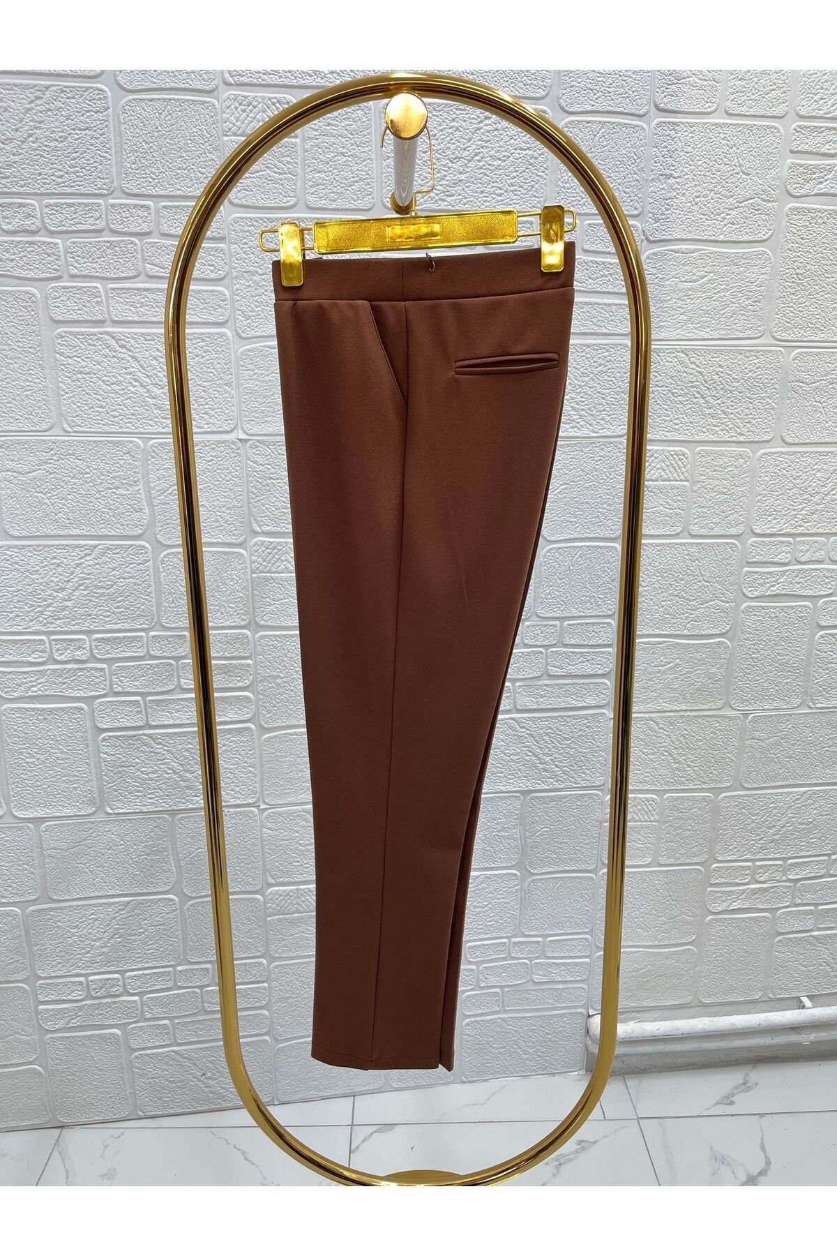 Zeynep Butik Scuba Kumaş Boru Paça Pantolon 1834