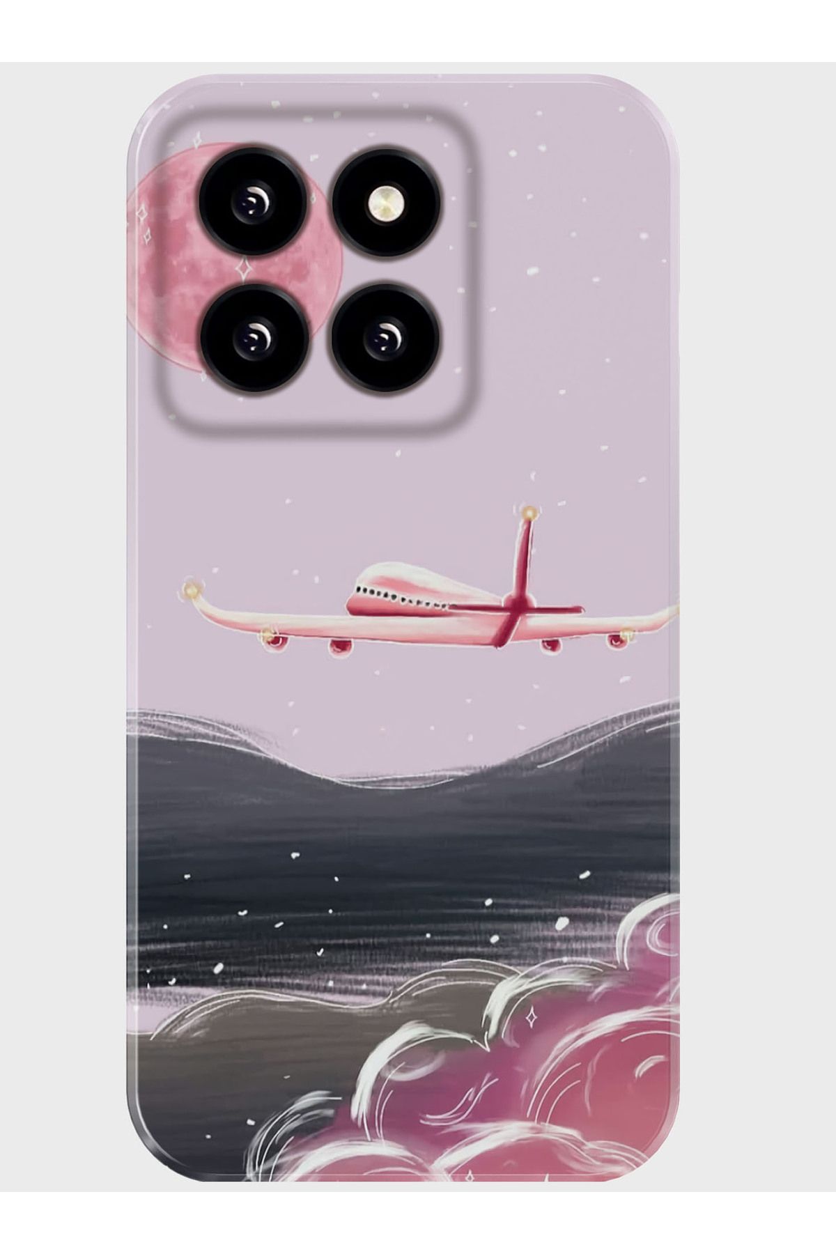 Activist Xiaomi Mi 14 Kılıf Kamera Korumalı Baskılı Silikon Kapak - plane