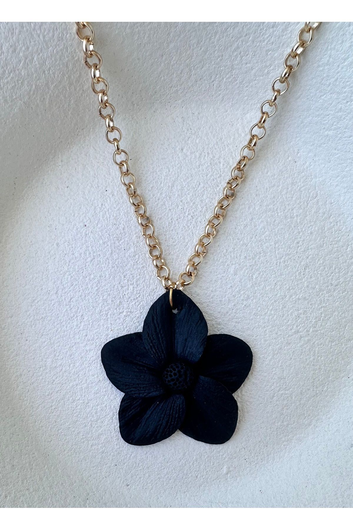 ACCESSORY Altın kaplama gold zincir Çiçek kolye tasarım kolye