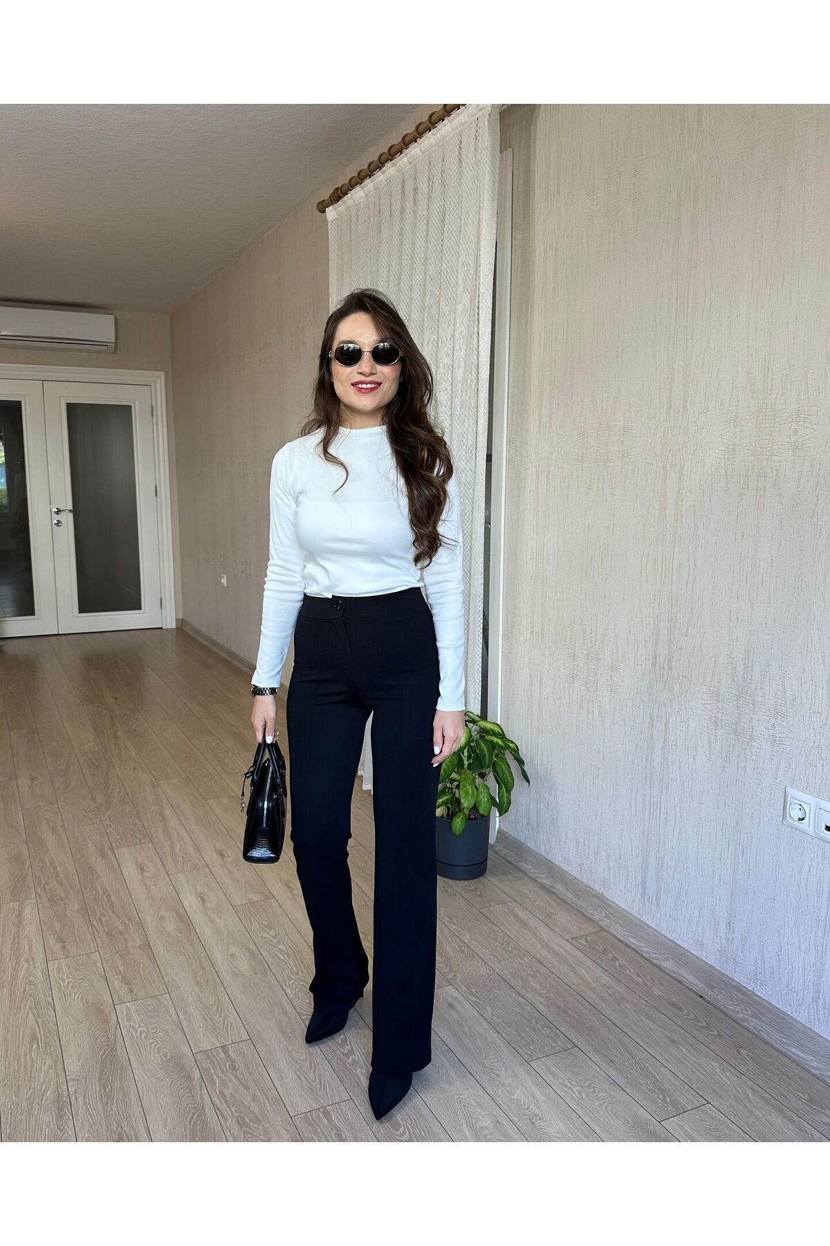 Bozkurt Çımalı Crep Palazzo Pantolon