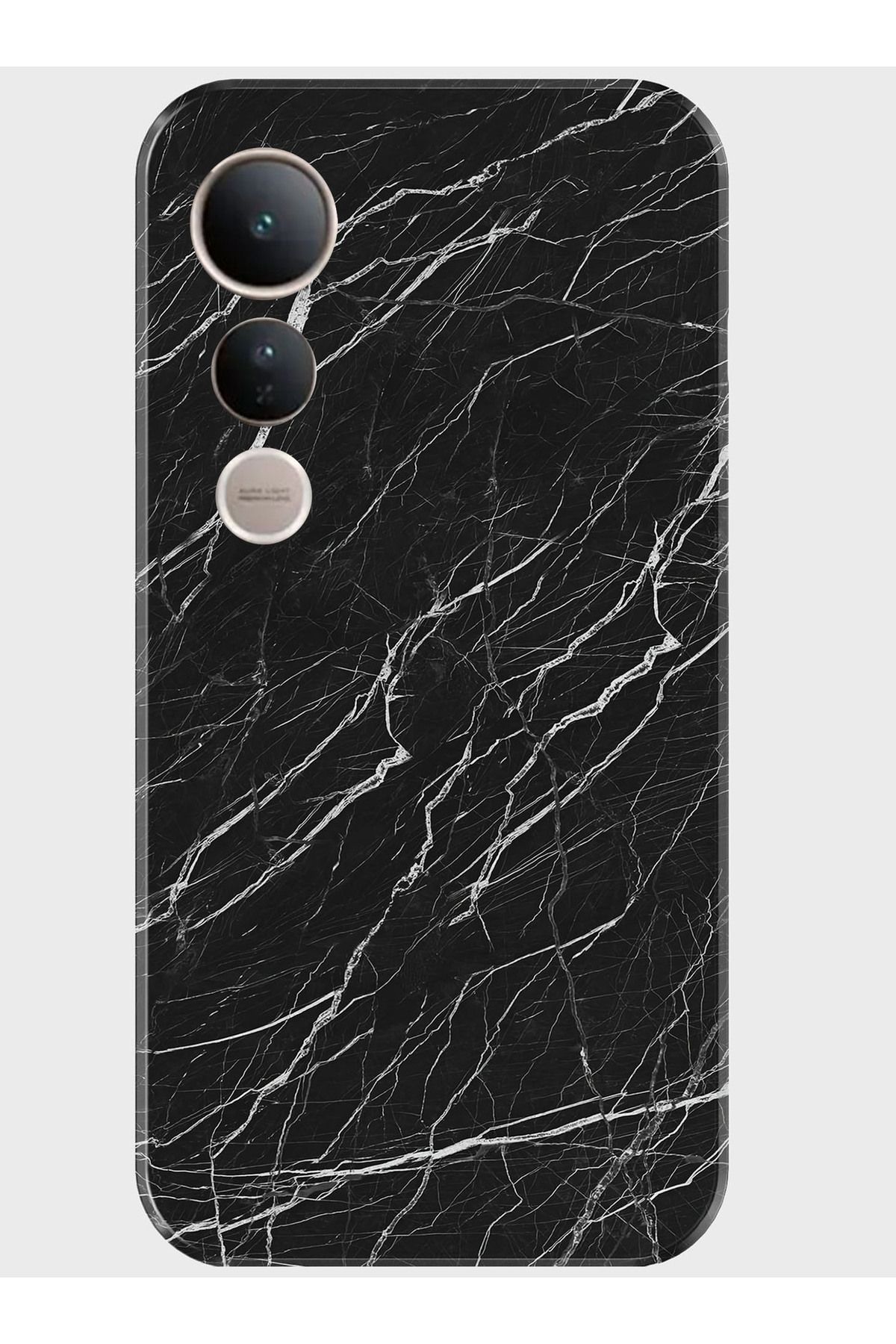 Activist Vivo V50 Lite Kılıf Kamera Korumalı Baskılı Silikon Kapak - siyahmermer