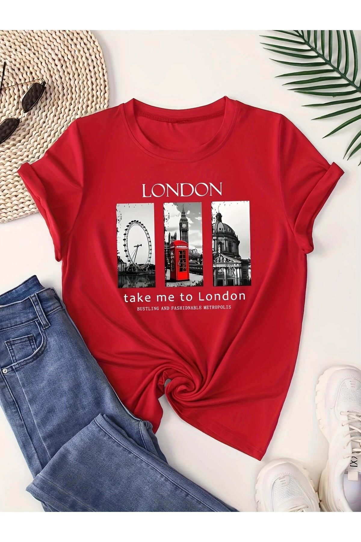 LEIVOR London özel tasarım Baskılı Kadın Pamuk T-shirt