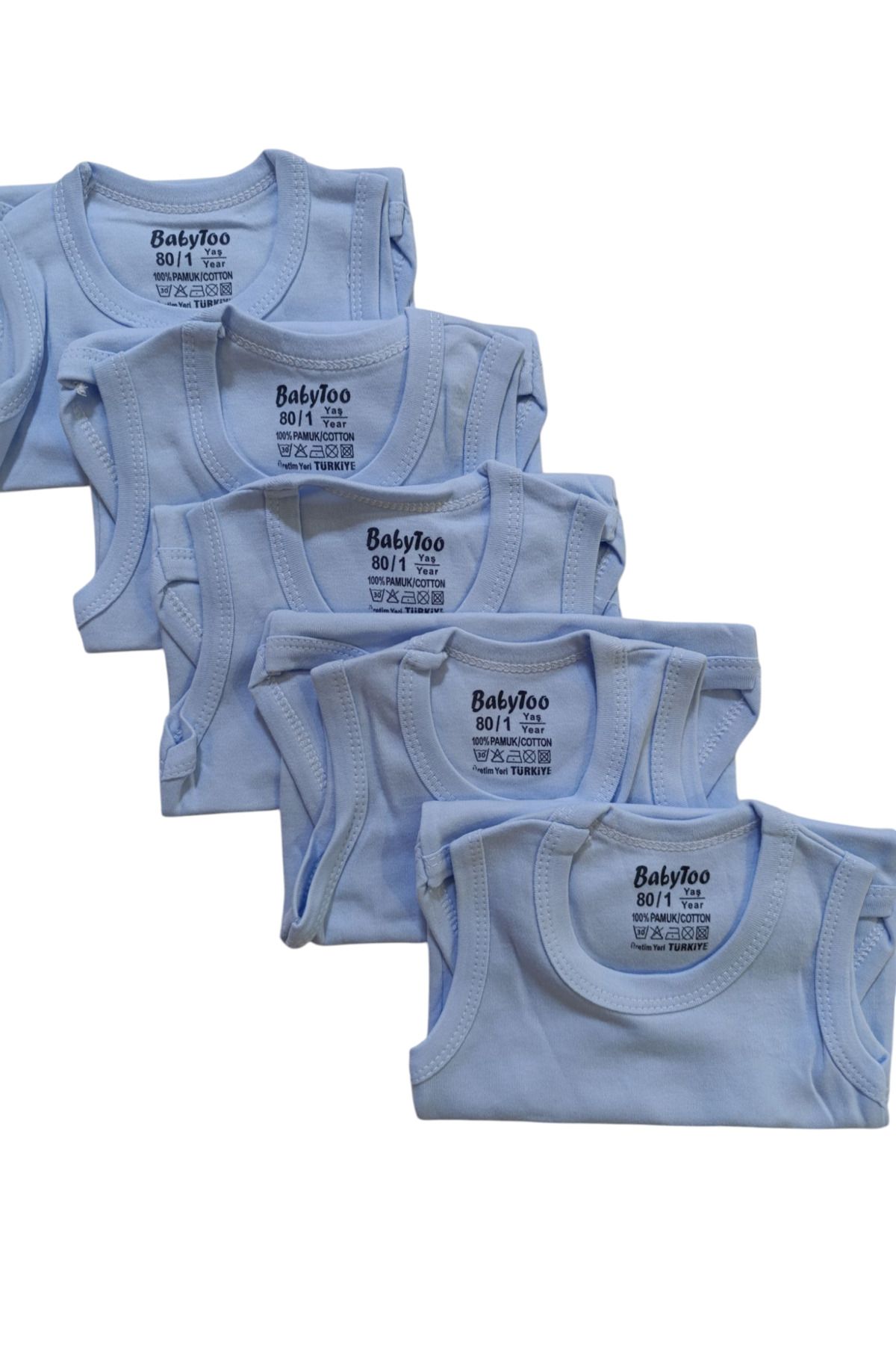 Babytoo %100 Pamuk 5'li Erkek Bebek Çıtçıtlı Body Zıbın