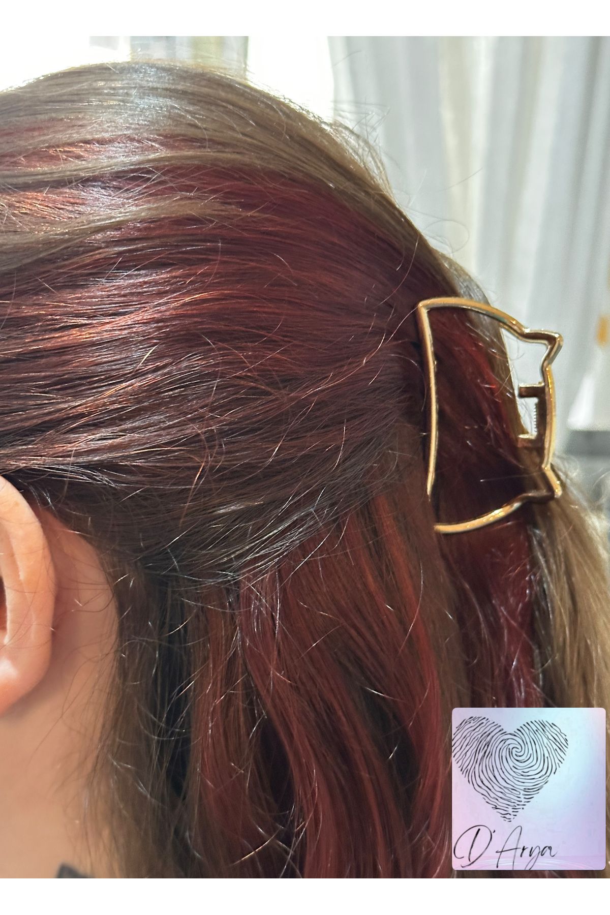 Darya DD291 Altın Kedi Klips Saç Tokası
