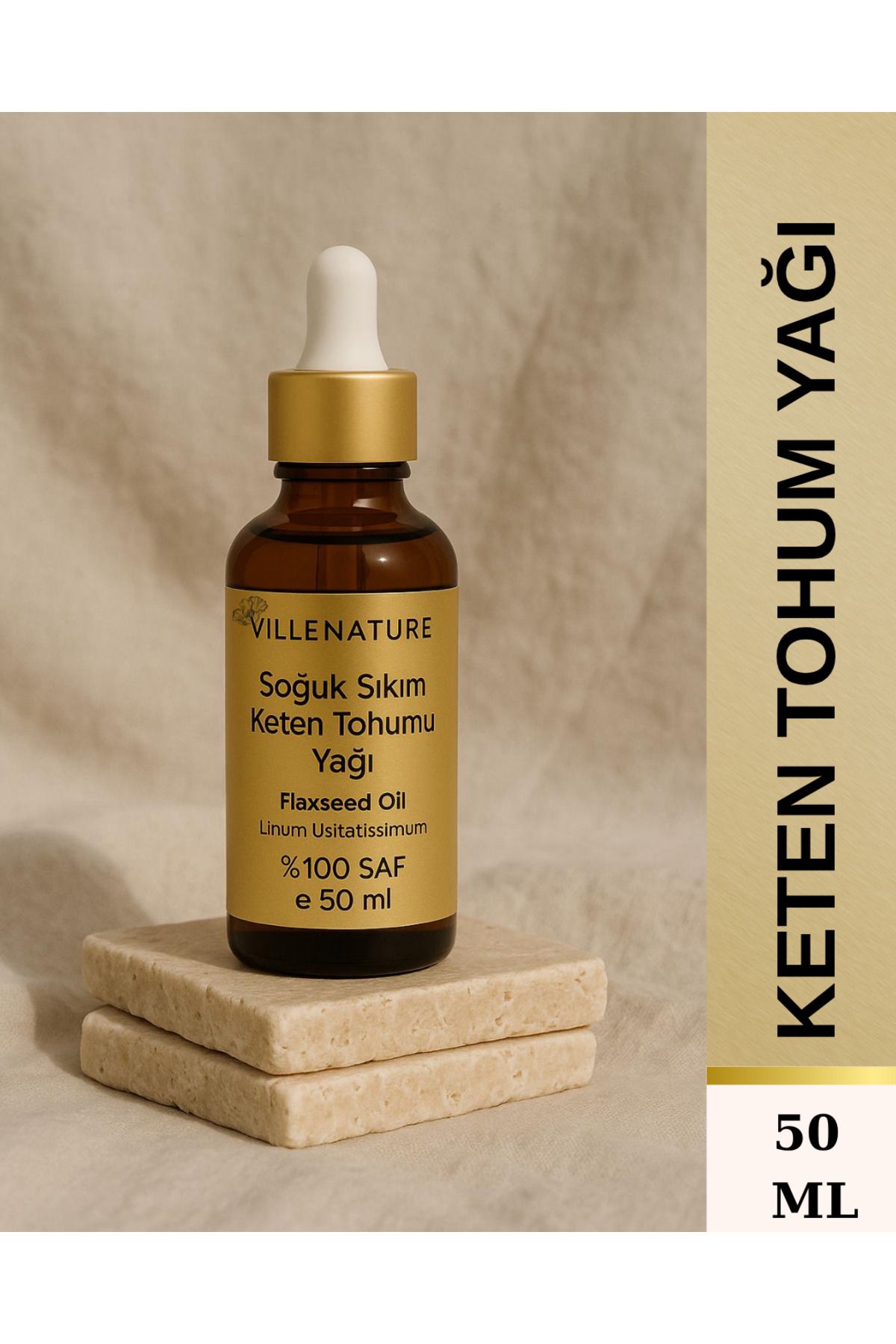 VILLENATURE Soğuk Sıkım Keten Tohumu Yağı 50 ML