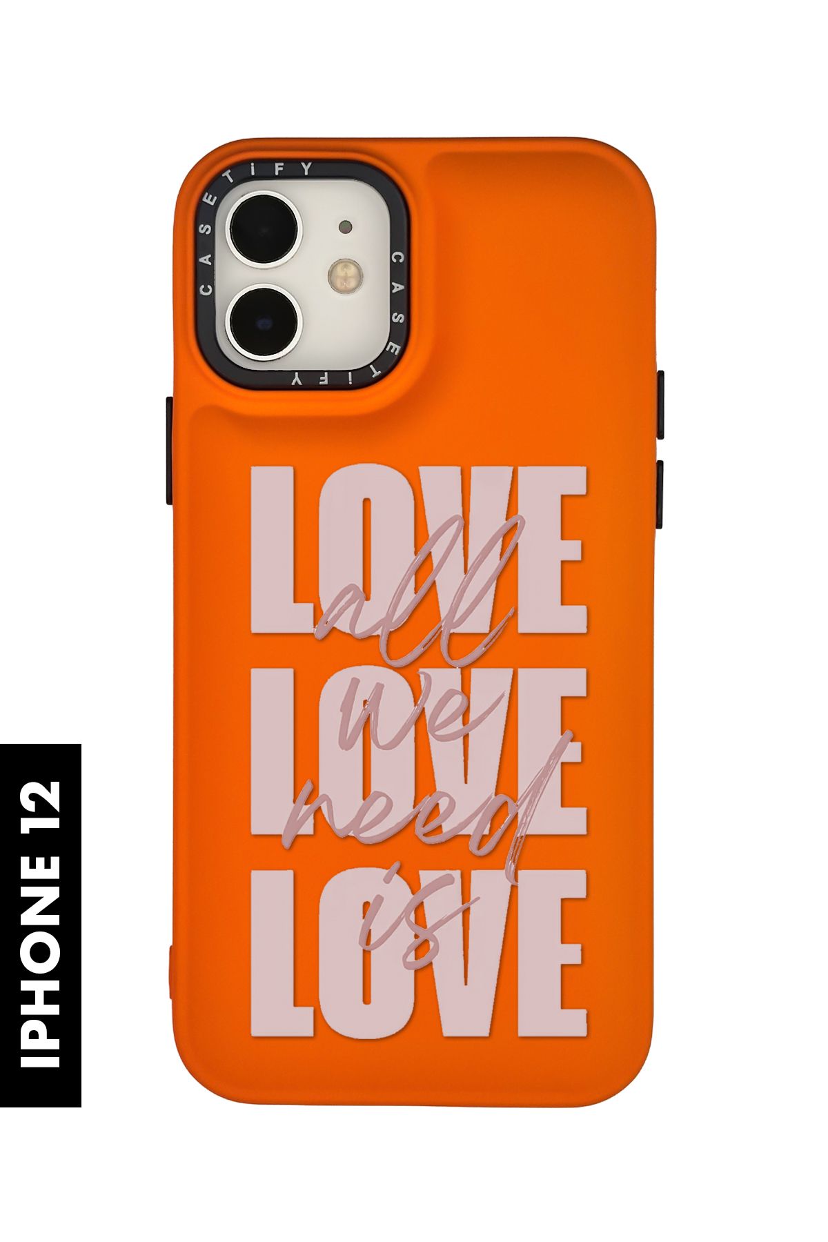 mooodcase iPhone 12 / 12 Pro Uyumlu Need is Love Desenli Silikonlu Pillow Kılıf