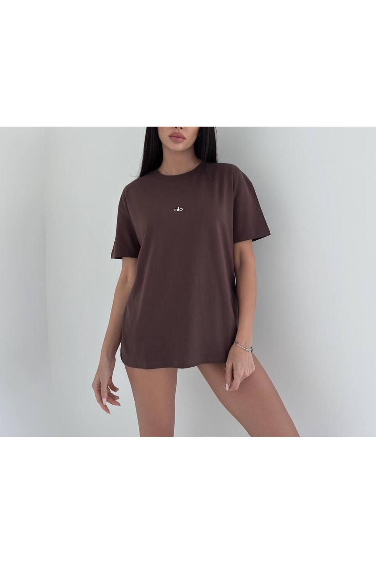 Butik Transfer baskılı Kumaş Kadın Tişört