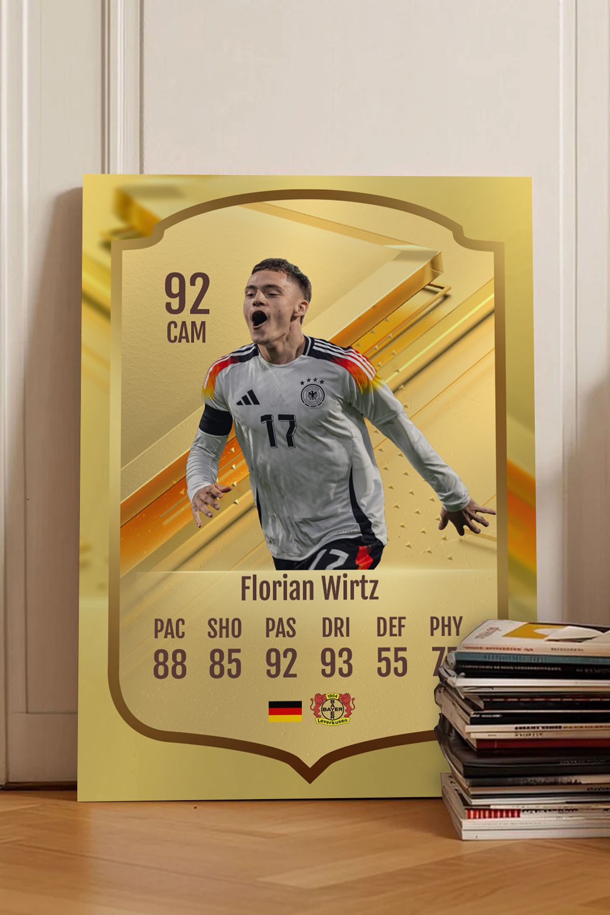 Pi Dekorasyon Futbolcu Fut Card mdf tablo serisi seti