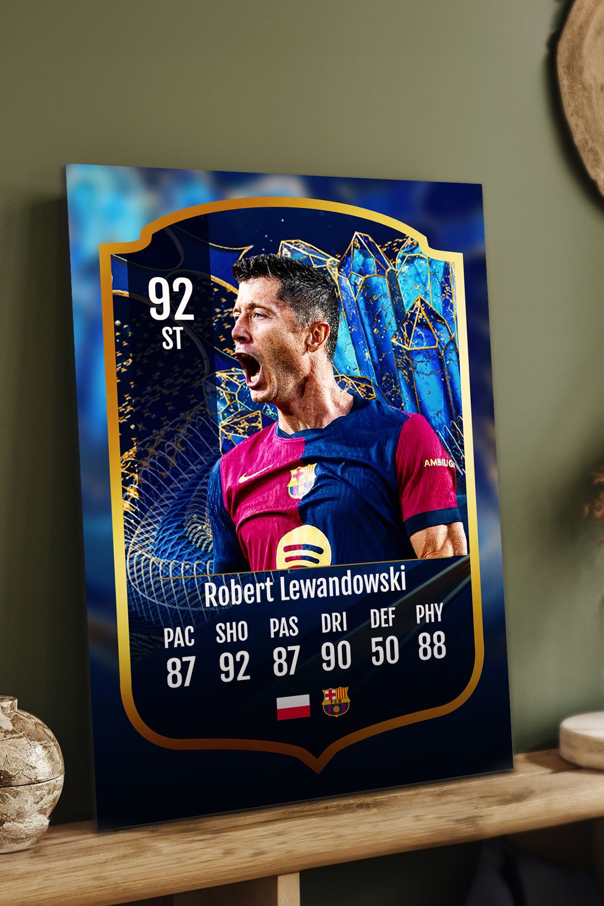Pi Dekorasyon Futbolcu Fut Card mdf tablo serisi seti