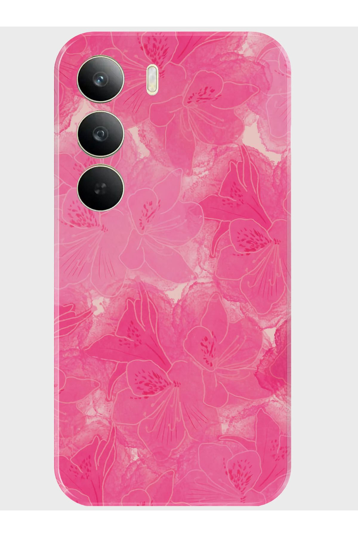 Activist Realme C75 Kılıf Kamera Korumalı Baskılı Silikon Kapak - pinkflower