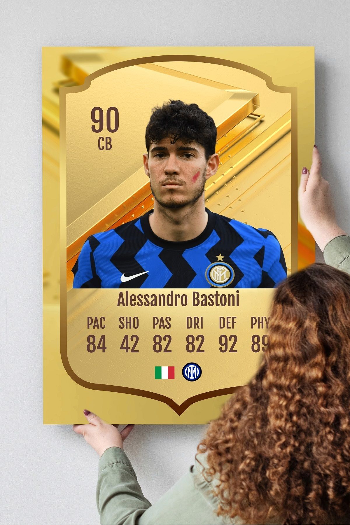 Pi Dekorasyon Futbolcu Fut Card mdf tablo serisi seti