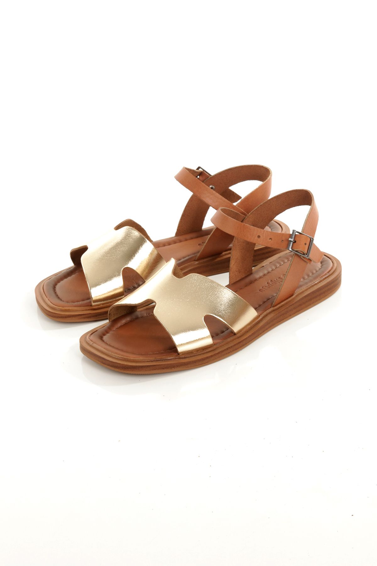 Rome Slippers RT-260023 HAKİKİ DERİ KADIN GÜNLÜK SANDALET