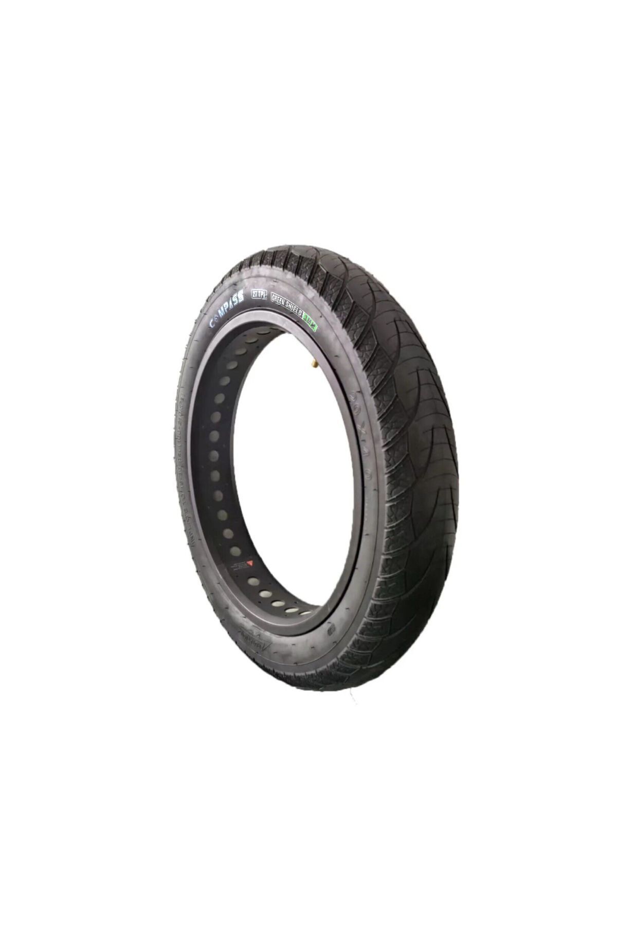SerenityHaven 20x4.0 3mm Zırhlı Fat Bike Bisiklet Dış Lastik Siyah