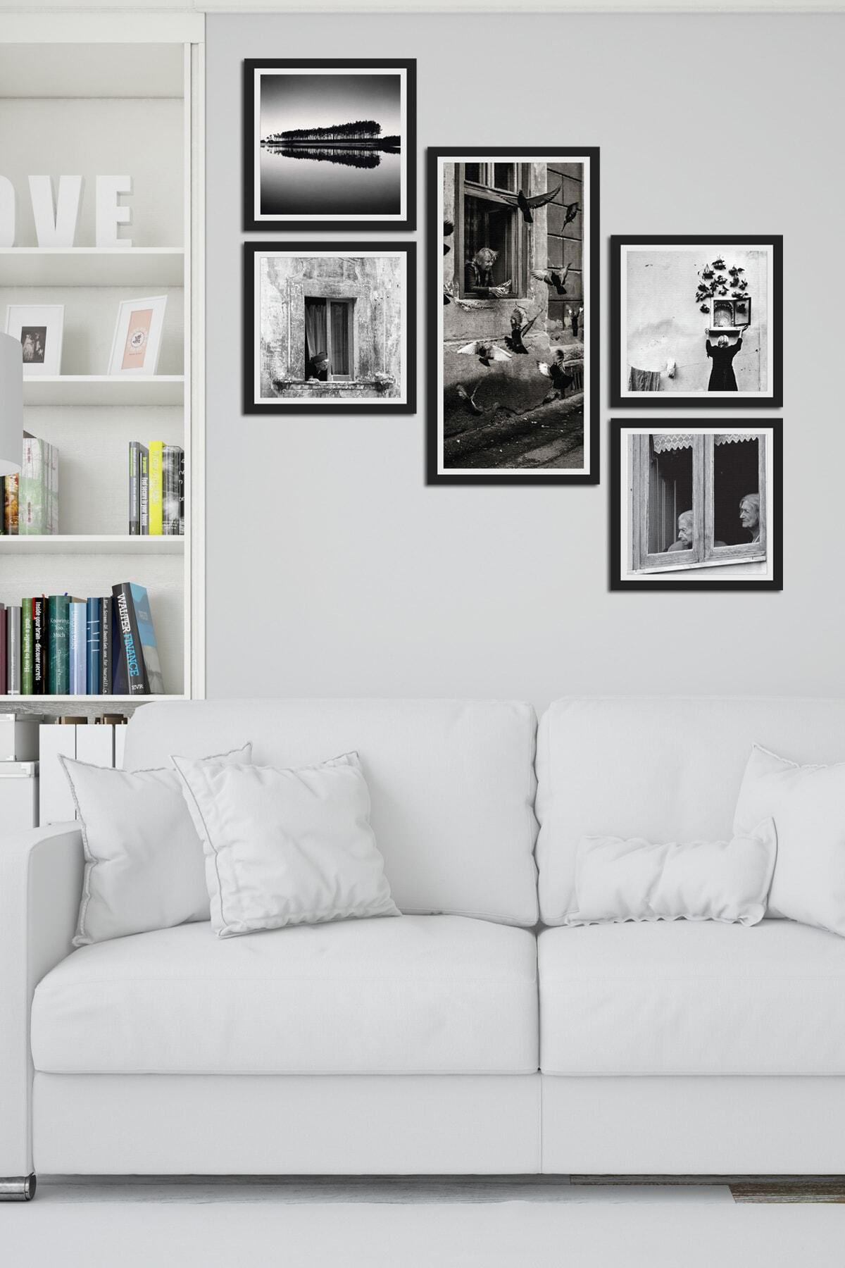 Pi Dekorasyon Collage Style 5 Parçalı Mdf Tablo Atf247