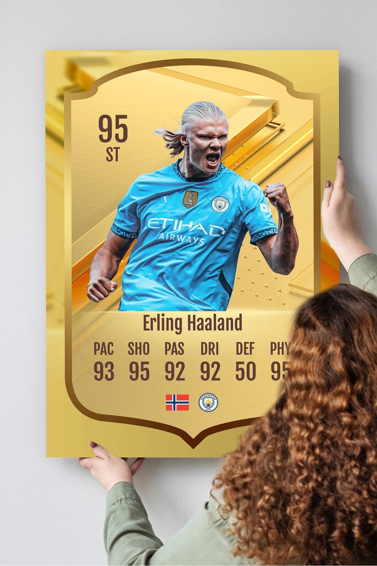 Pi Dekorasyon Futbolcu Fut Card mdf tablo serisi seti