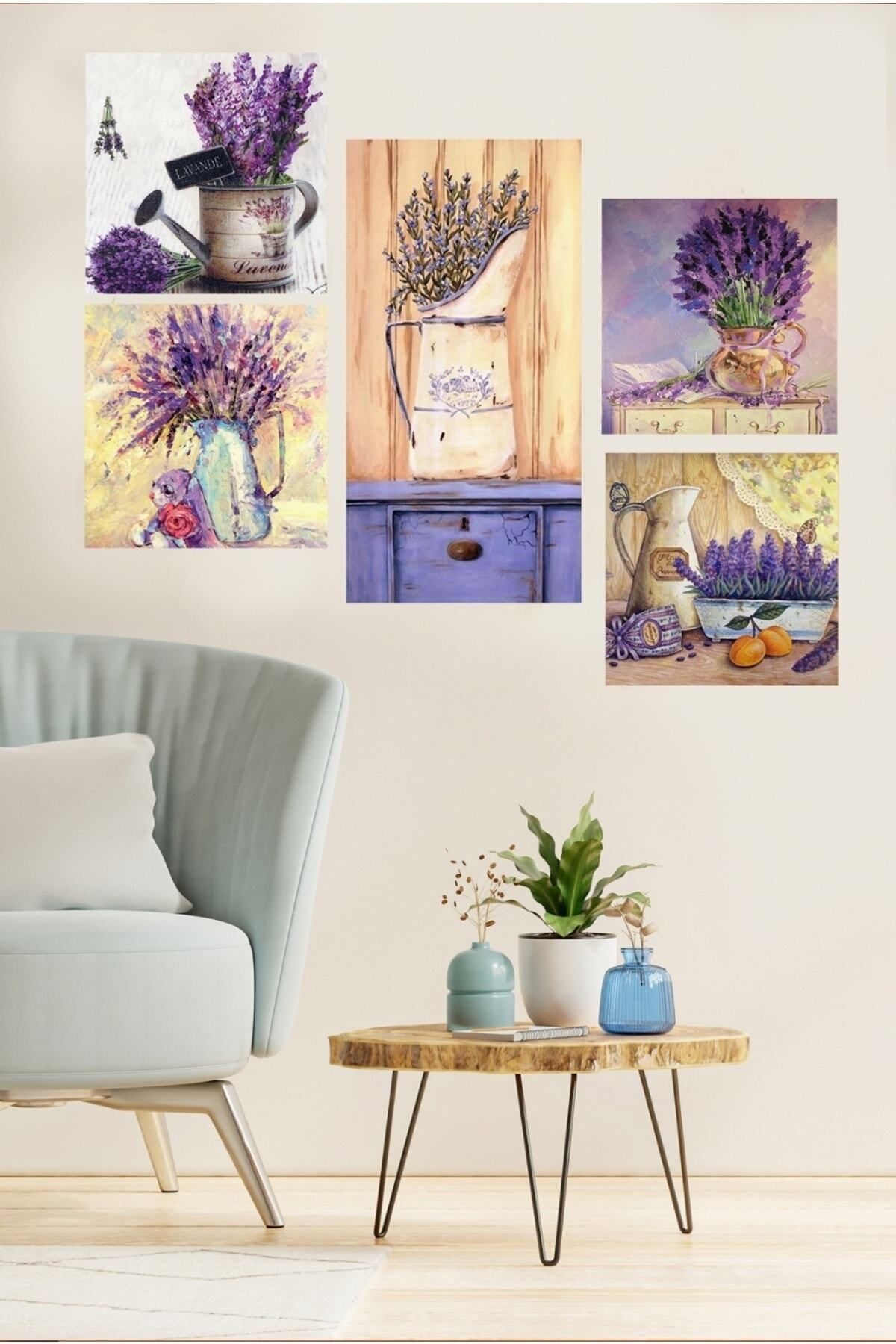 Pi Dekorasyon Collage Style 5 Parçalı Mdf Tablo Atf64