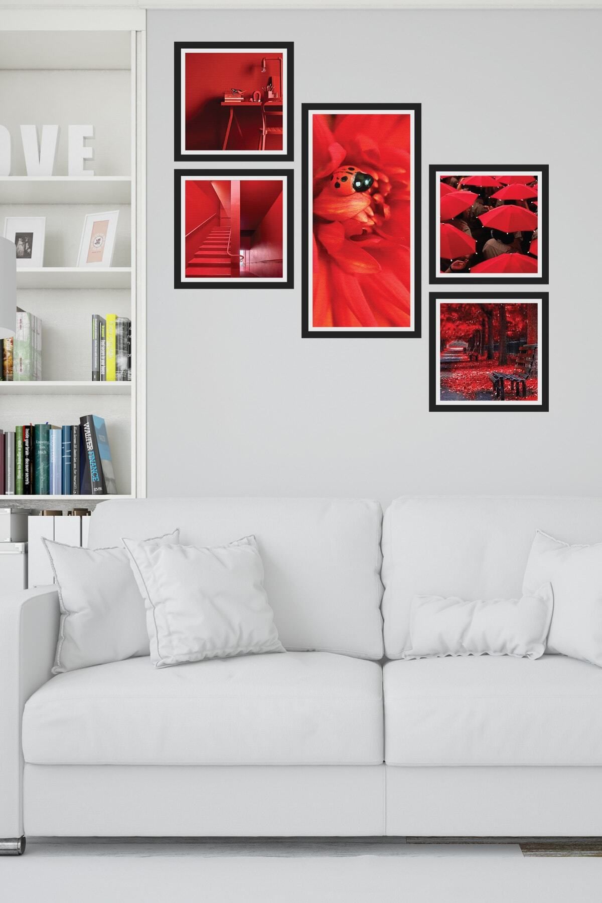 Pi Dekorasyon Collage Style 5 Parçalı Mdf Tablo Atf287