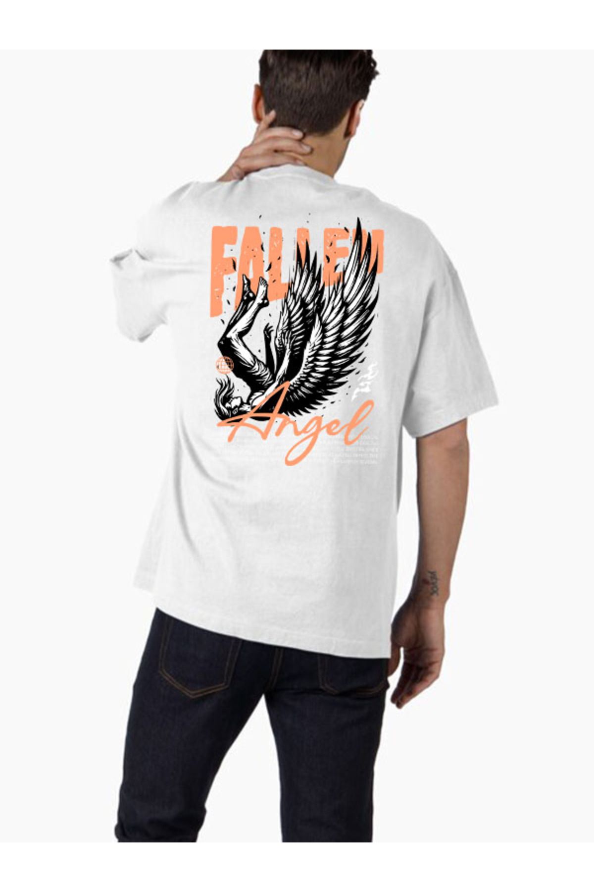 COMVİCHO Unisex streetwear93 Tasarım Baskılı Oversize T-Shirt