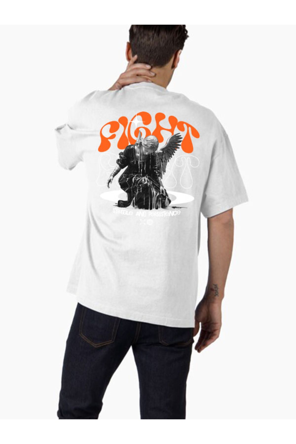 COMVİCHO Unisex streetwear60 Tasarım Baskılı Oversize T-Shirt
