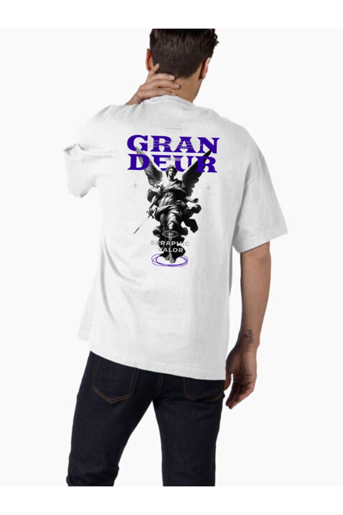 COMVİCHO Unisex streetwear130 Tasarım Baskılı Oversize T-Shirt