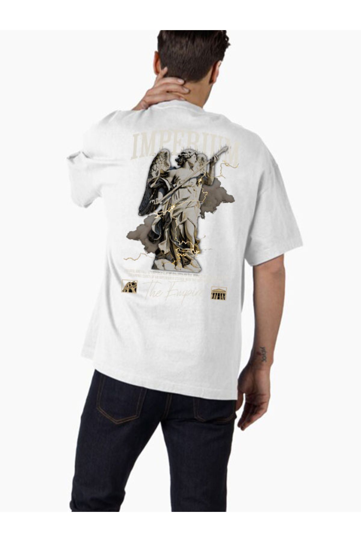 COMVİCHO Unisex streetwear38 Tasarım Baskılı Oversize T-Shirt