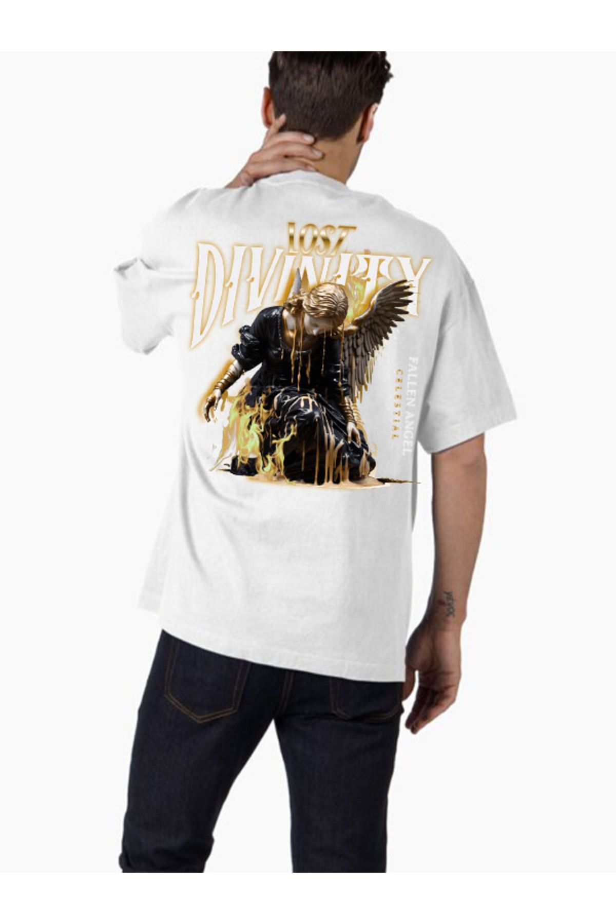 COMVİCHO Unisex streetwear5 Tasarım Baskılı Oversize T-Shirt