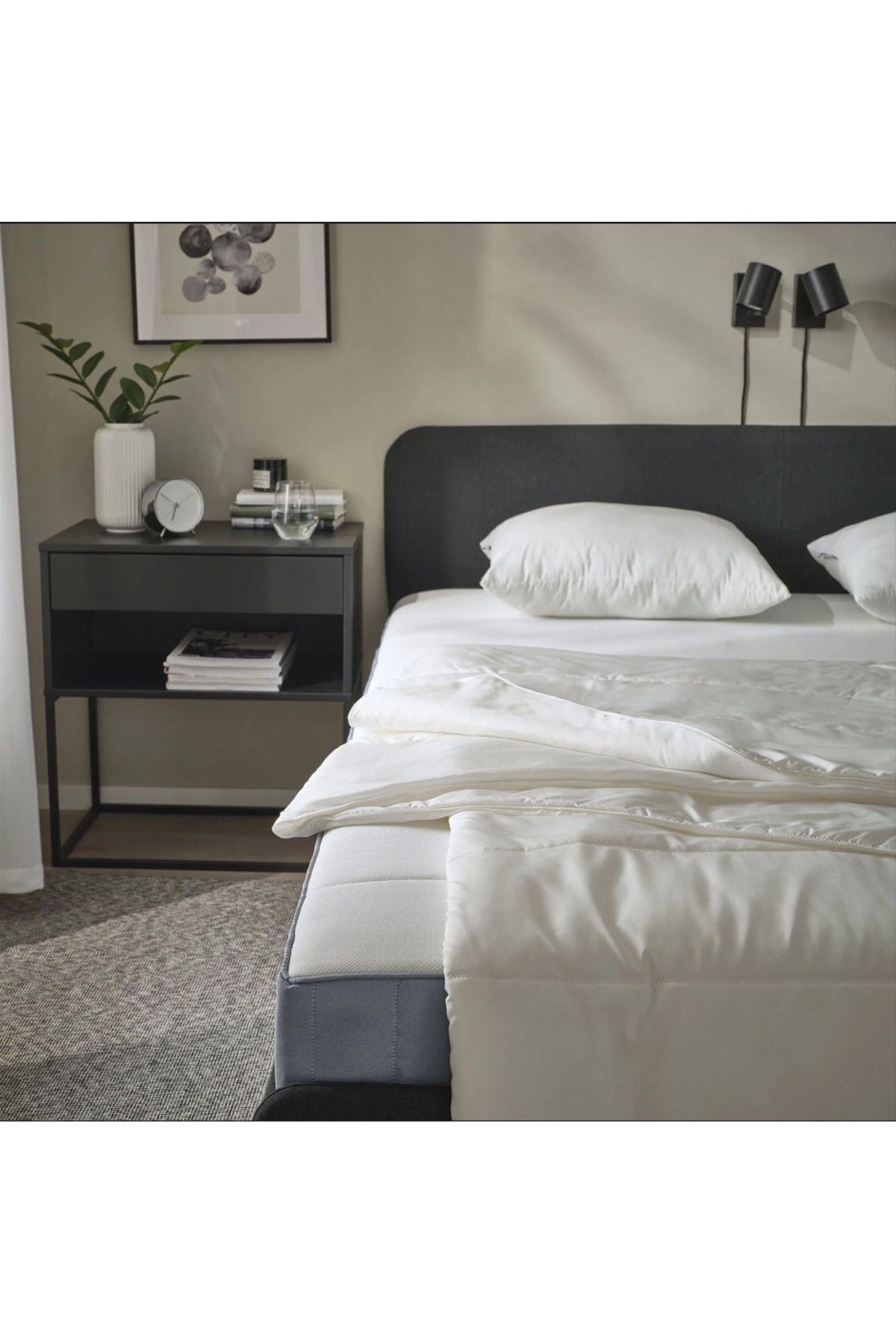 IKEA-Sandgräsmal Double Quilt, White, Light Keeps Warm, 240X220 Cm, Synthetic 3