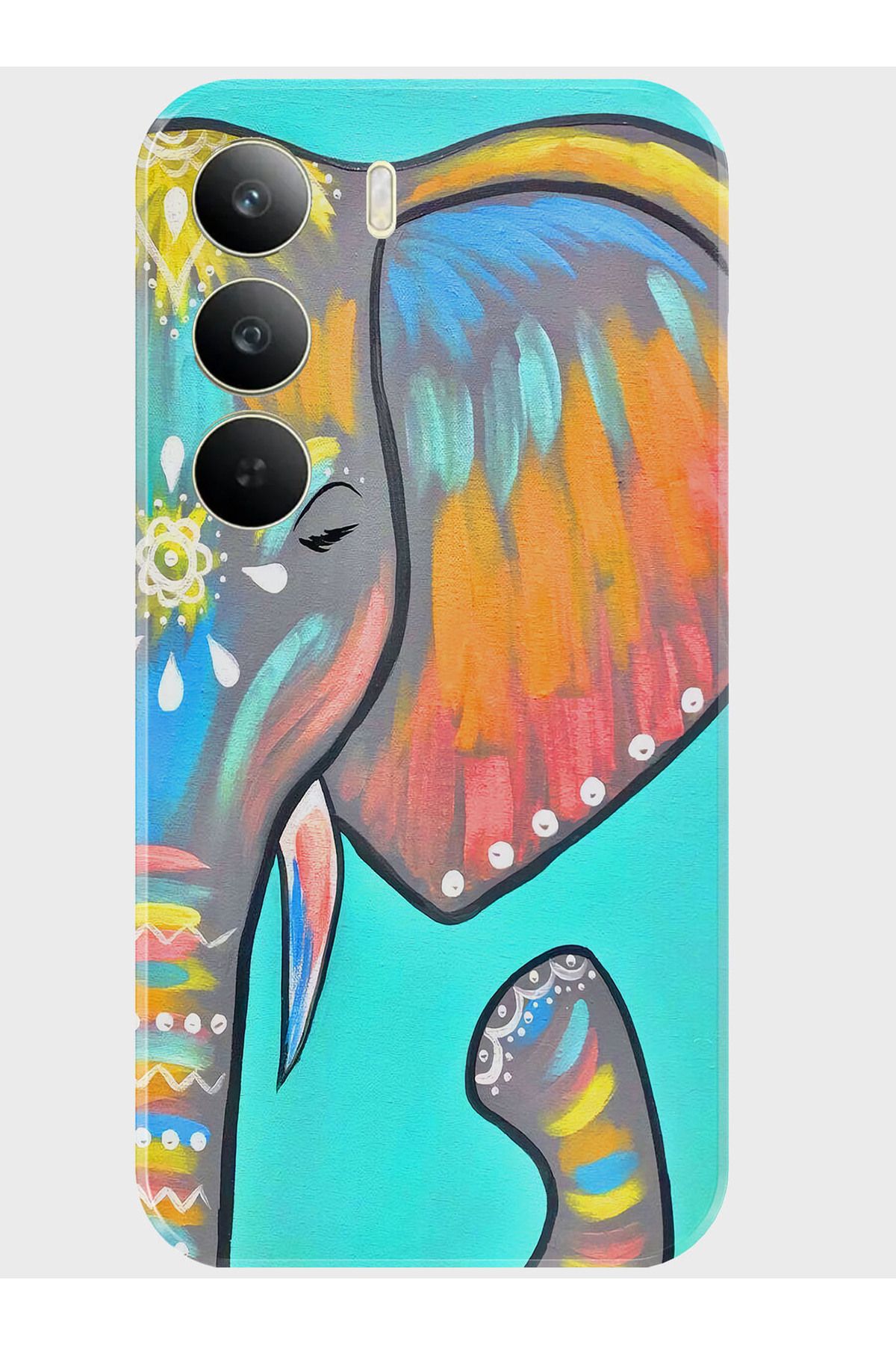 Activist Tecno Camon 40 4G Kılıf Kamera Korumalı Baskılı Silikon Kapak - elephant
