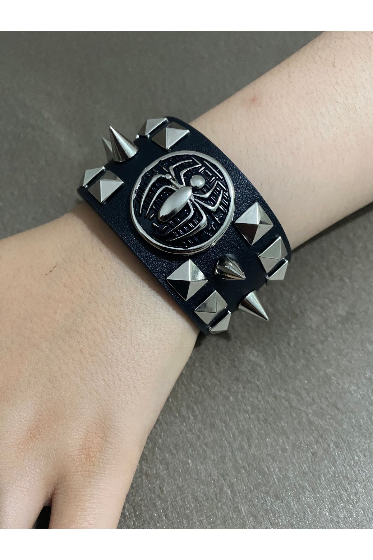 Aksabeltchokers 4.cm aksesuarlı punk vintage bileklik