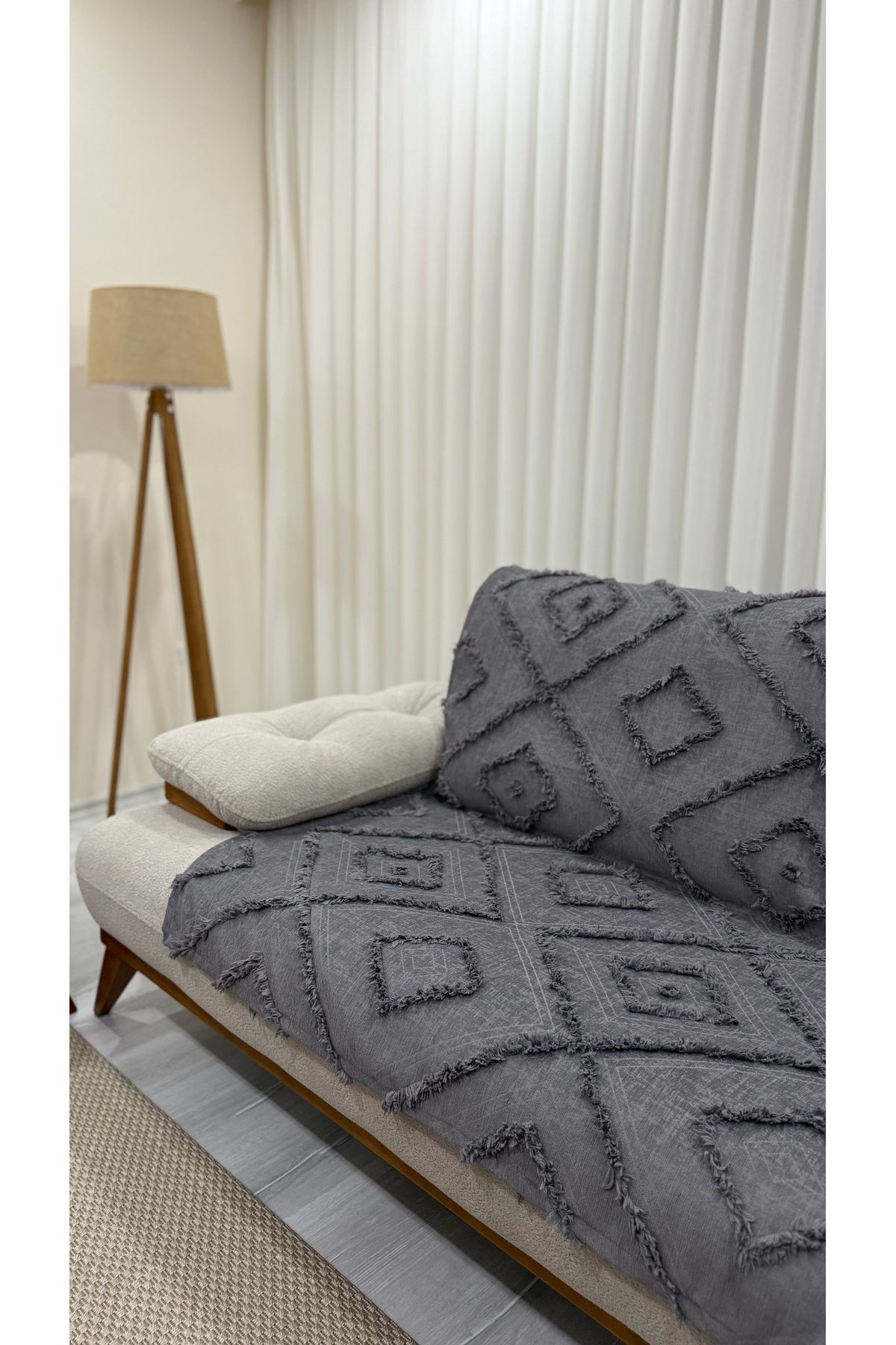 KAYALI HOME Bohem Füme Koltuk Örtüsü 180x240