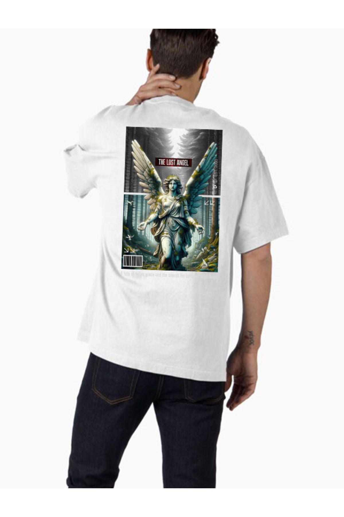 COMVİCHO Unisex streetwear147 Tasarım Baskılı Oversize T-Shirt