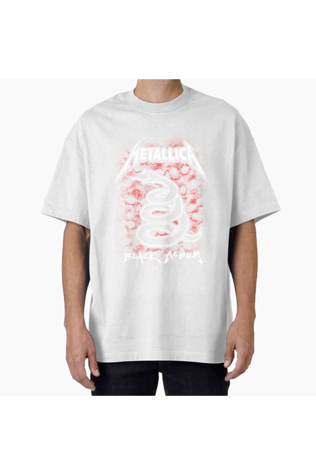 COMVİCHO Unisex metal36 Tasarım Baskılı Oversize T-Shirt