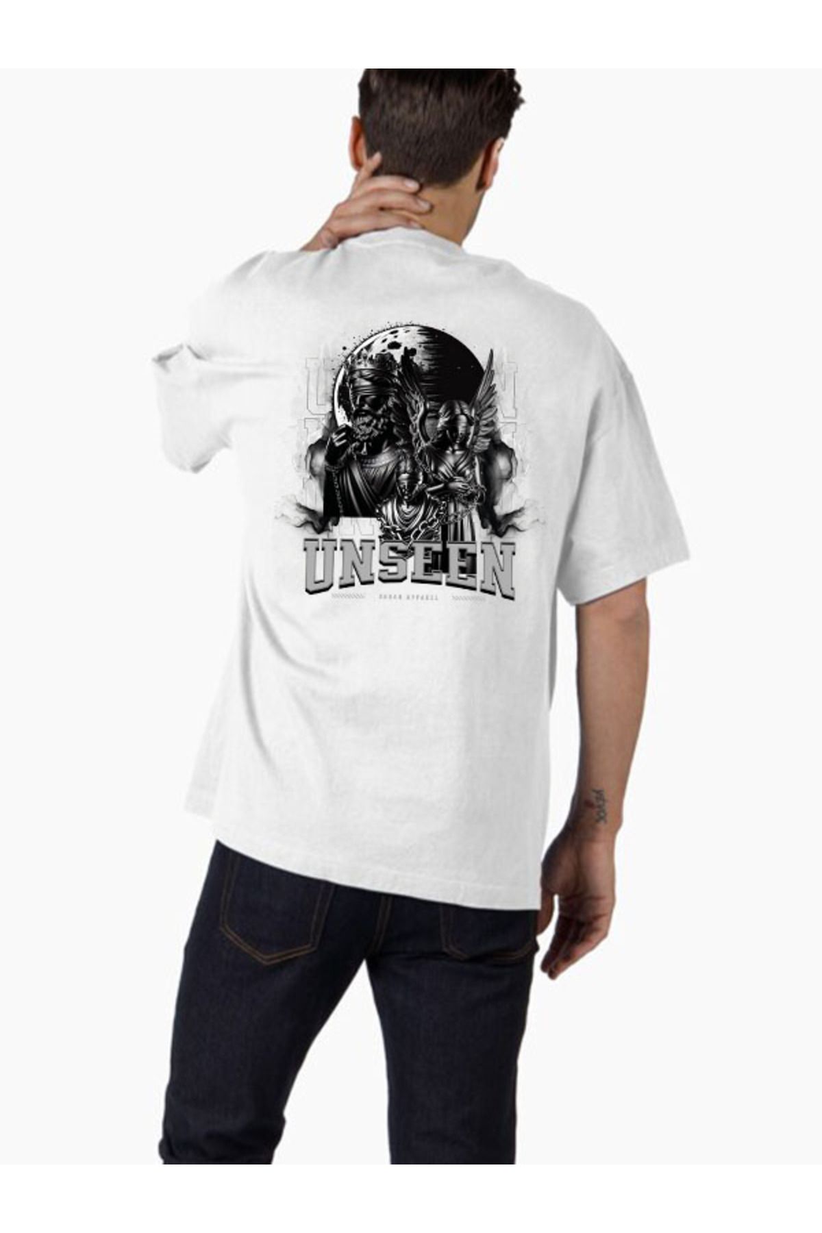 COMVİCHO Unisex streetwear56 Tasarım Baskılı Oversize T-Shirt