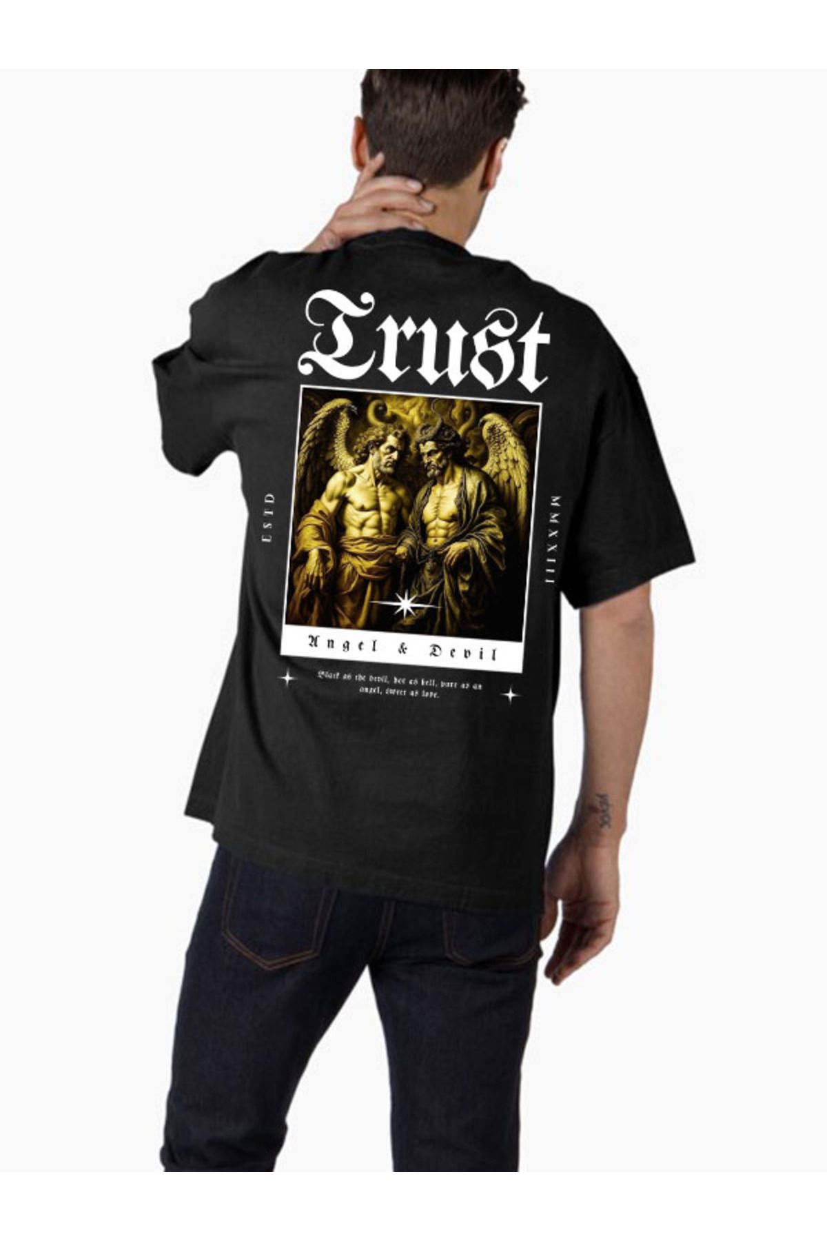 COMVİCHO Unisex streetwear11 Tasarım Baskılı Oversize T-Shirt