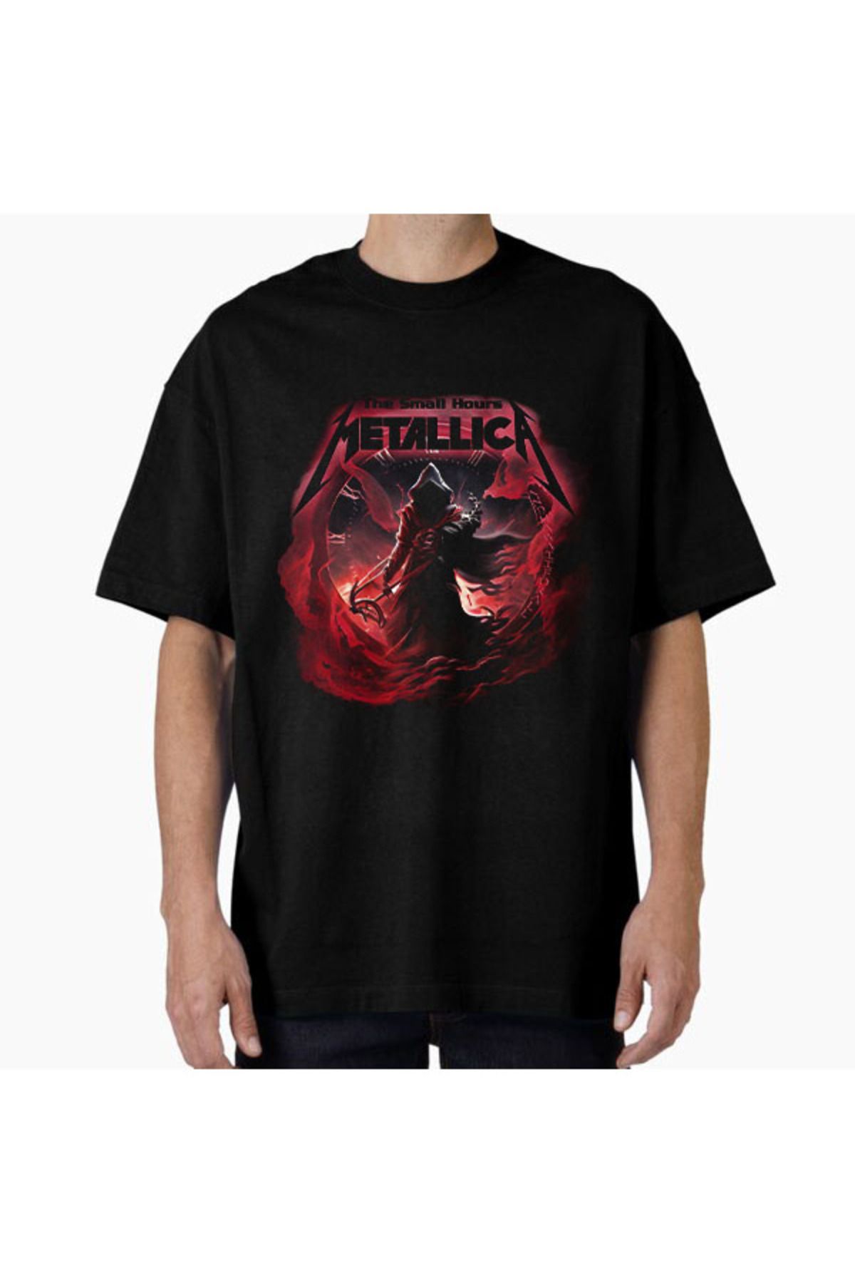 COMVİCHO Unisex Metallica21 Tasarım Baskılı Oversize T-Shirt