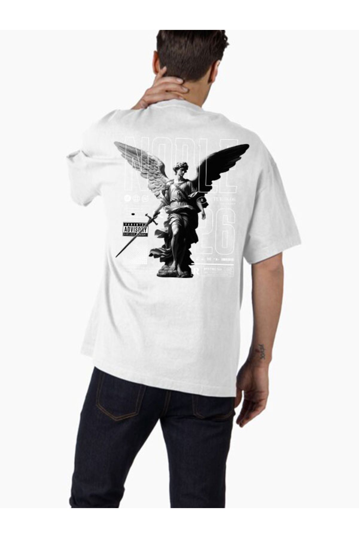 COMVİCHO Unisex streetwear142 Tasarım Baskılı Oversize T-Shirt