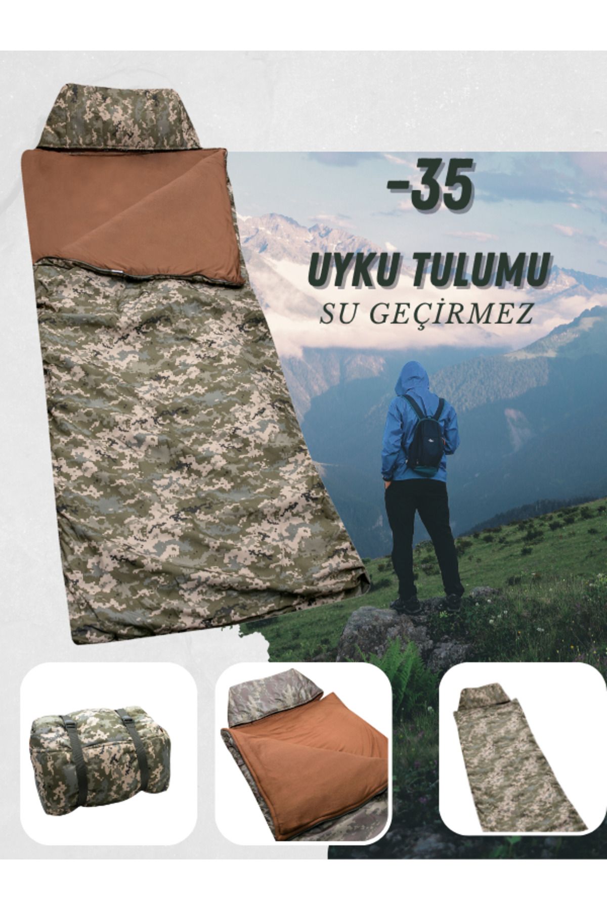 KECH Uyku Tulumu Su Geçirmez -35 Gora-Tex